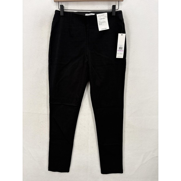 Calvin Klein Pants - Calvin Klein Pants Womens 6 Black Stretch Slim Tapered Ankle Pull On Career NWT